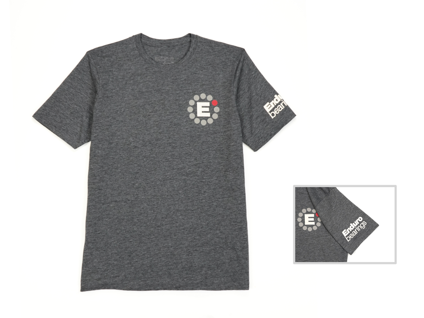 TS-0001-M-XL - Enduro Bearings T-Shirt | Next Level Apparel | short sleeve | men | size XL | dark gray heather