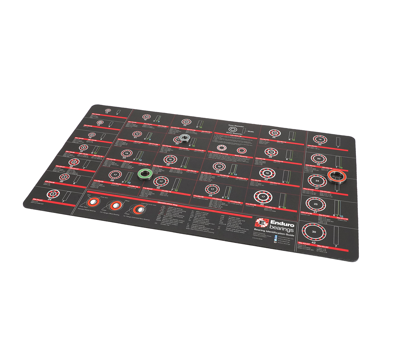 Enduro workbench bearing identification mat